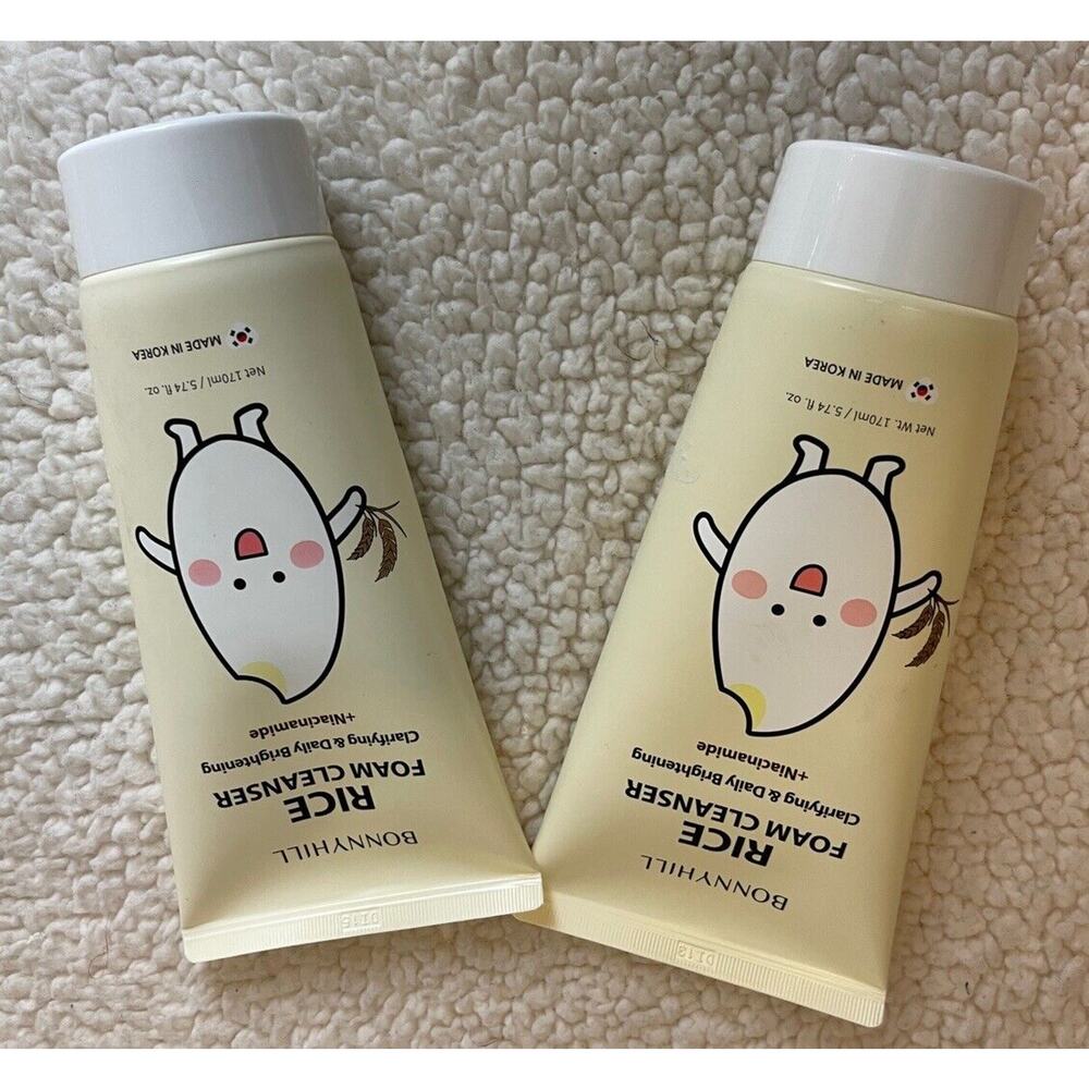 BONNYHILL RICE FOAM CLEANSER CLARIFYING&DAILY BRIGHTENING NIACINAMIDE 5.7FLOZ
